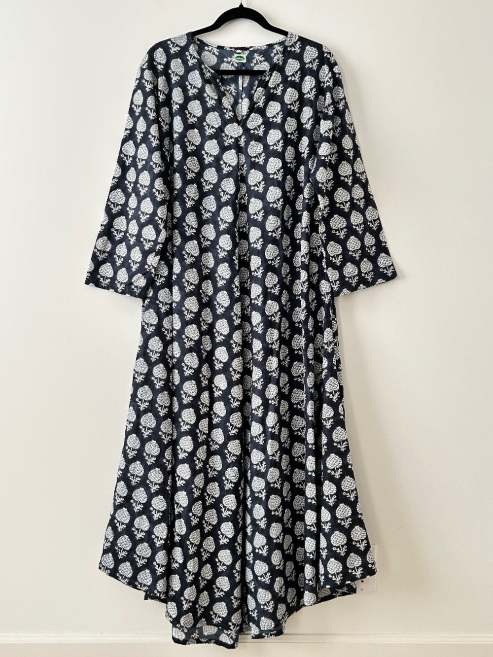 Dolma 100% Cotton Blue Floral Maxi Dress